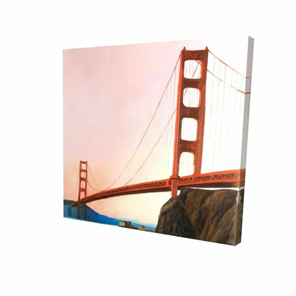 Fondo 16 x 16 in. Sunset on the Golden Gate Bridge-Print on Canvas FO2785579